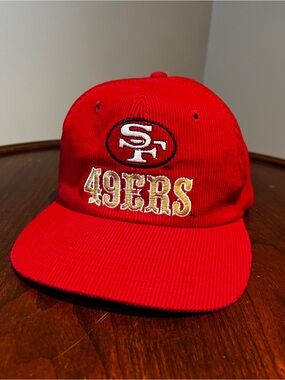 Vintage STARTER Red NFL Licensed Corduroy Cap